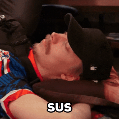 Sleepy Eyes Sus Sleeping Meme GIF