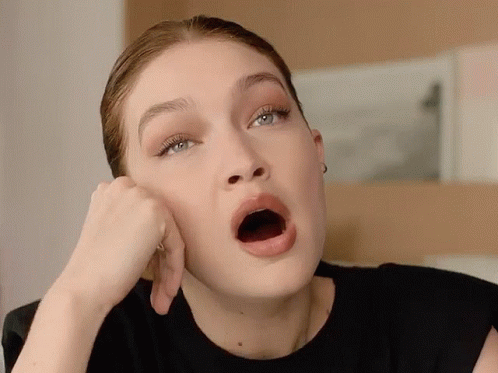 Sleepy Gigi Hadid Yawning GIF