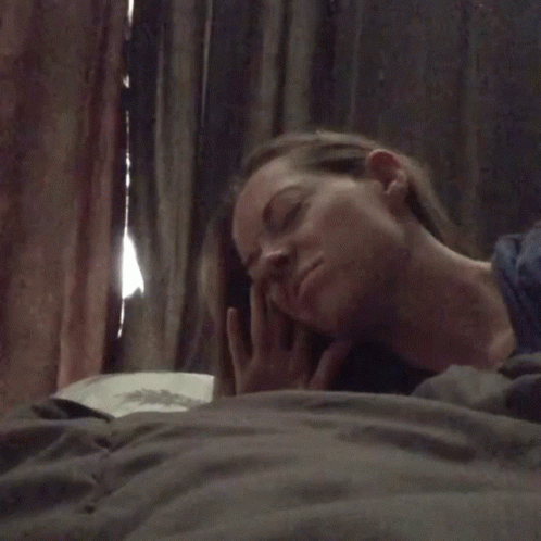 Sleepy Girl Exhausted GIF