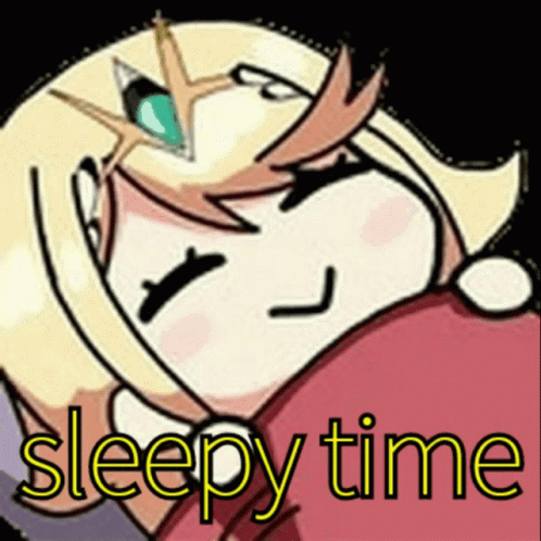Sleepy Girl Sleeping Cartoon GIF