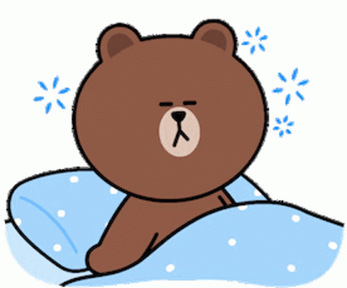Sleepy Good Morning Brown Bear GIF