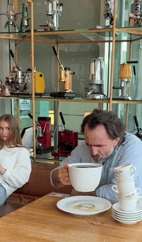 Sleepy Good Morning Large Coffee GIF