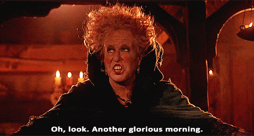 Sleepy Good Morning Winifred Sanderson GIF