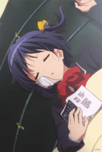 Sleepy Head Rikka-chan GIF