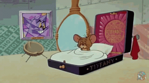 Sleepy Jerry Mouse Getting Out Of Bed GIF