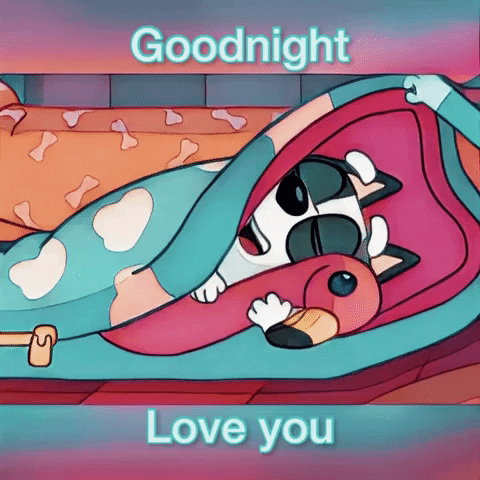 Goodnight Love Dog Flamingo Warm Cuddles GIF