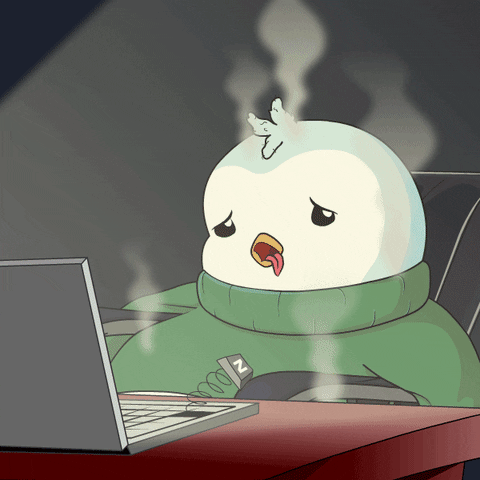 Sleepy Monday In Front Of My Laptop GIF