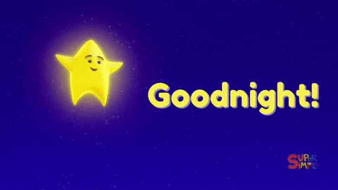 Sleepy Starry Night Time GIF