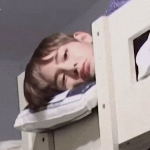 Sleepy Taehyung In Bed GIF