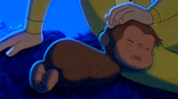 Sleepy Yawning Curious George GIF