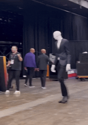 Slender Man Visits San Antonio Spurs GIF