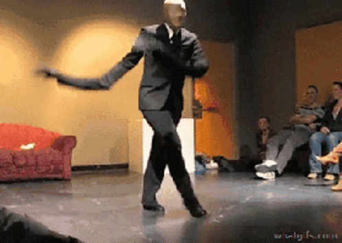 Slenderman Dancing On The Stage GIF