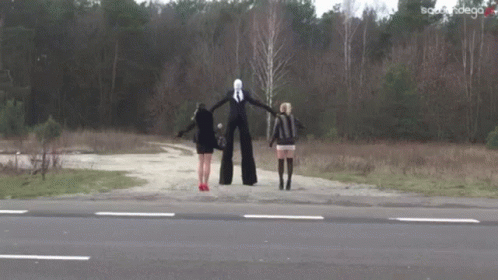 Slenderman Raise His Hands GIF
