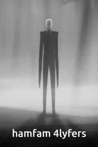 Slenderman Standing In The Dark GIF