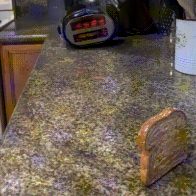 Slice of Bread Next to Toaster