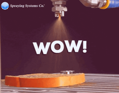 Slice Of Bread Sprayed With Wow GIF