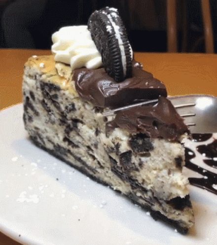 Slice of Oreo Cheesecake