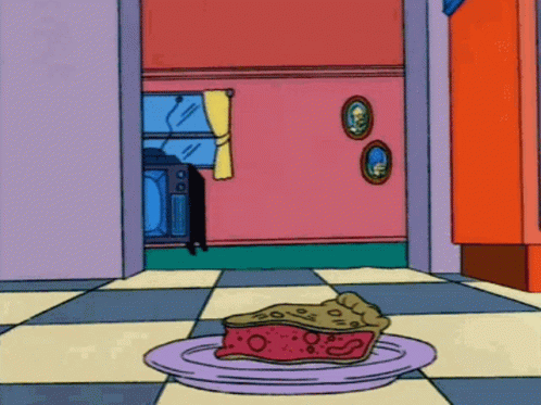 Slice Of Pie On Plate Cartoon GIF