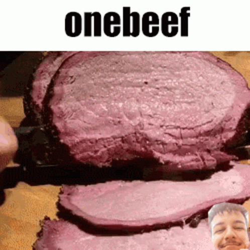 Sliced Beef on Cutting Board