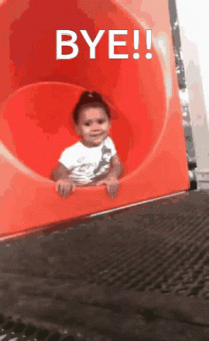 Slide Bye Bye Kid GIF