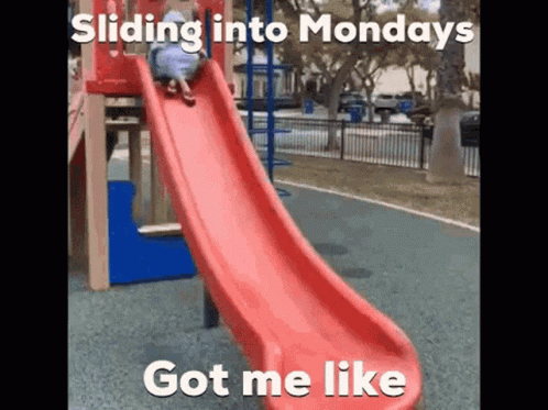 Sliding Child Into Manic Monday GIF