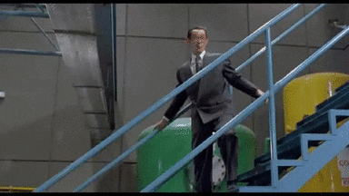 Sliding Down Stairs Like A Boss GIF