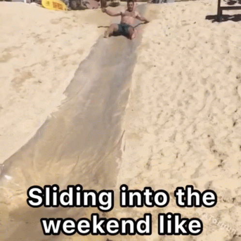 Sliding Naked Guy Almost The Weekend GIF
