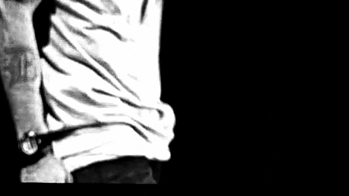 Slim Shady Black And White Rapping On Stage GIF