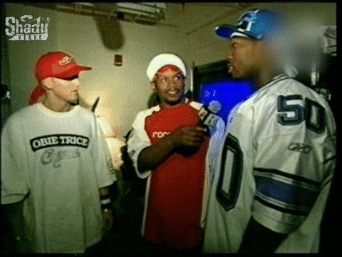 Slim Shady Eminem 50 Cent Hugging GIF