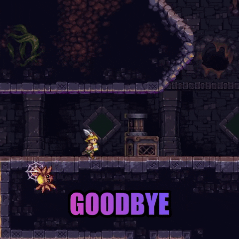 Slime Buster Naru Running On Cave K Bye GIF