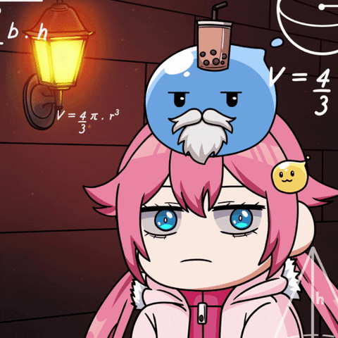 Slime Girl Hangover Math GIF