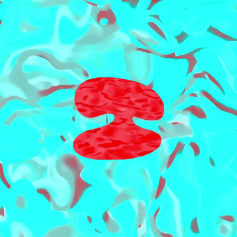 Slimy Red Colored Letter I GIF