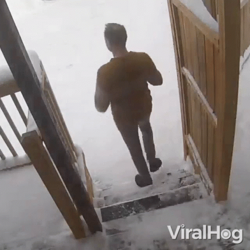 Man Slipped In Snow GIF