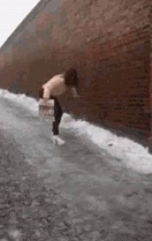 Slipping On Ice With High Heels GIF