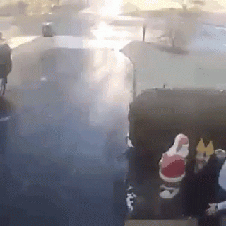 Man Slipping On Ice Before Go To Work GIF