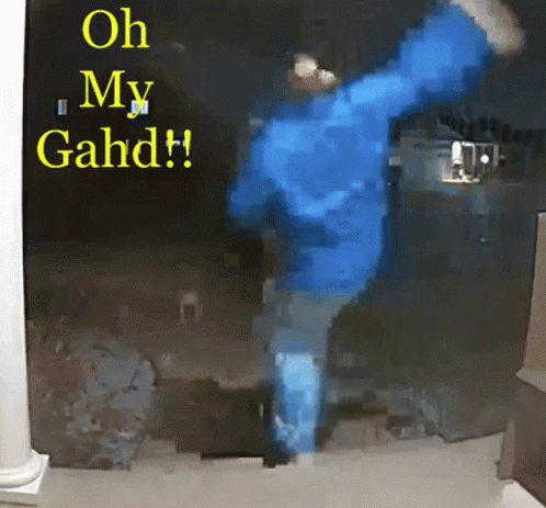 Man's Hilarious Slipping On Ice Moment GIF
