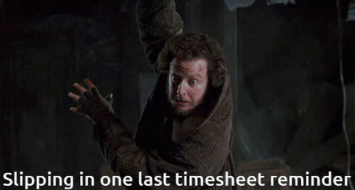 Slipping On One Last Timecard Reminder GIF