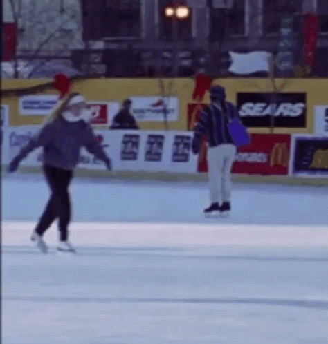Slipping On The Ice Skating GIF
