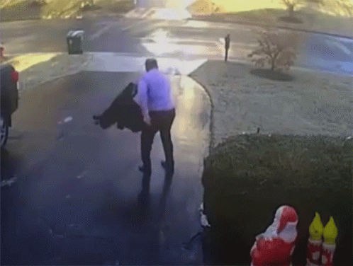 Slipping On The Way To Work GIF