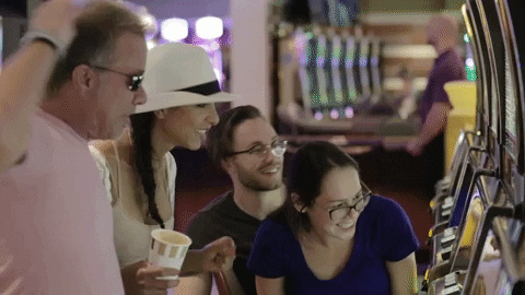 Slot Machine Friends Celebrating GIF