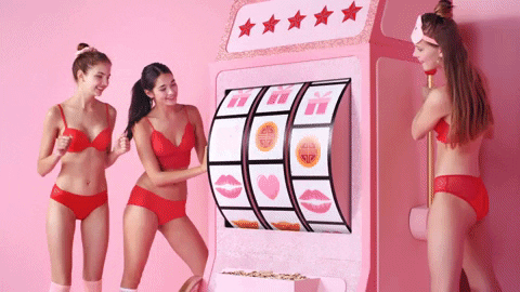Slot Machine Lingerie Gambling GIF