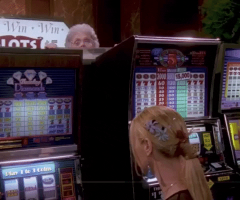 Slot Machine Old Lady Casino Lurker GIF
