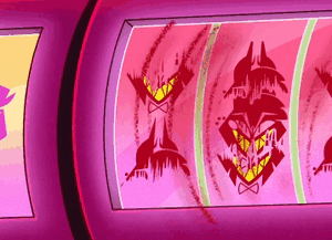 Slot Machine on Purple and Pink Background