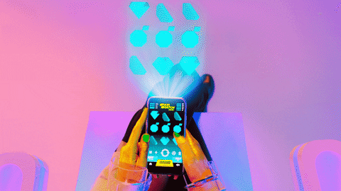 Slot Machine Phone Game Win GIF