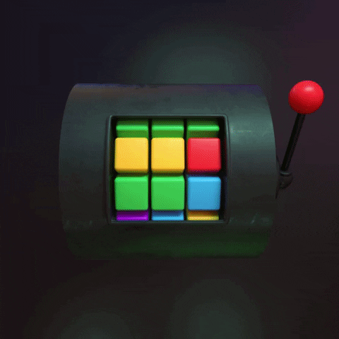 Slot Machine Rubix Cube Color Game GIF
