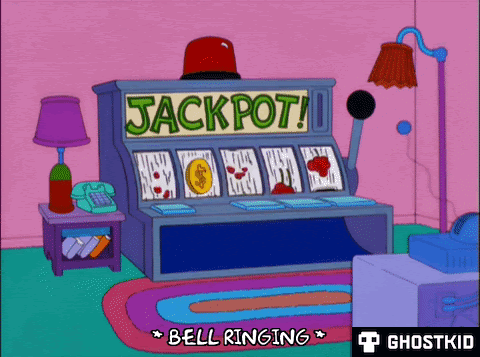Slot Machine Saying Jackpot GIF