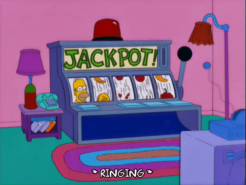 Slot Machine The Simpsons Jackpot GIF