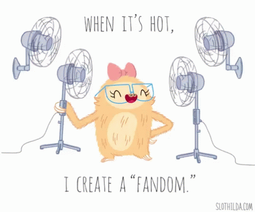 Sloth Holding Fan When It's Hot
