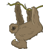 Sloth Maned Three Toed Sloth Sticker GIF