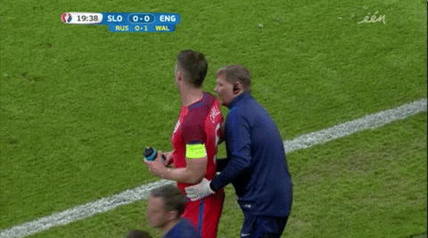 Slovakia Coach Hugging A Player GIF